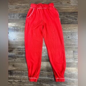 Fitz + Eddi Red Jogger Sweatpants Women’s XS Drawstring